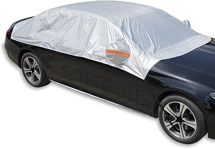 Wasserdichte Autoabdeckung, Uv- Und Winddichte Halbabdeckung Für Auto, Sonne, Regen, Staub, Jedes Wetter, Windschutzscheibe, Seiten-/heckfenster, Für Limousine