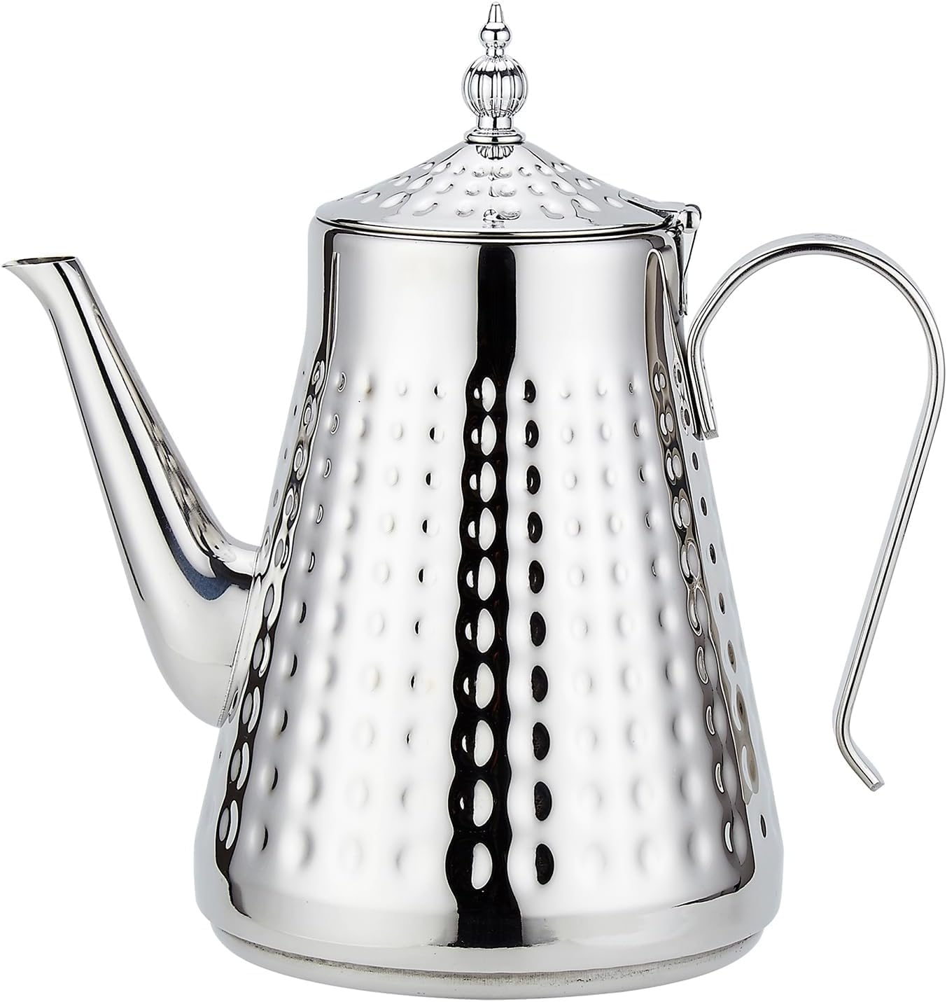 Edelstahl-teekanne 1650 Ml Mit Herausnehmbarem Teesieb, Vintage-teekanne, Silber