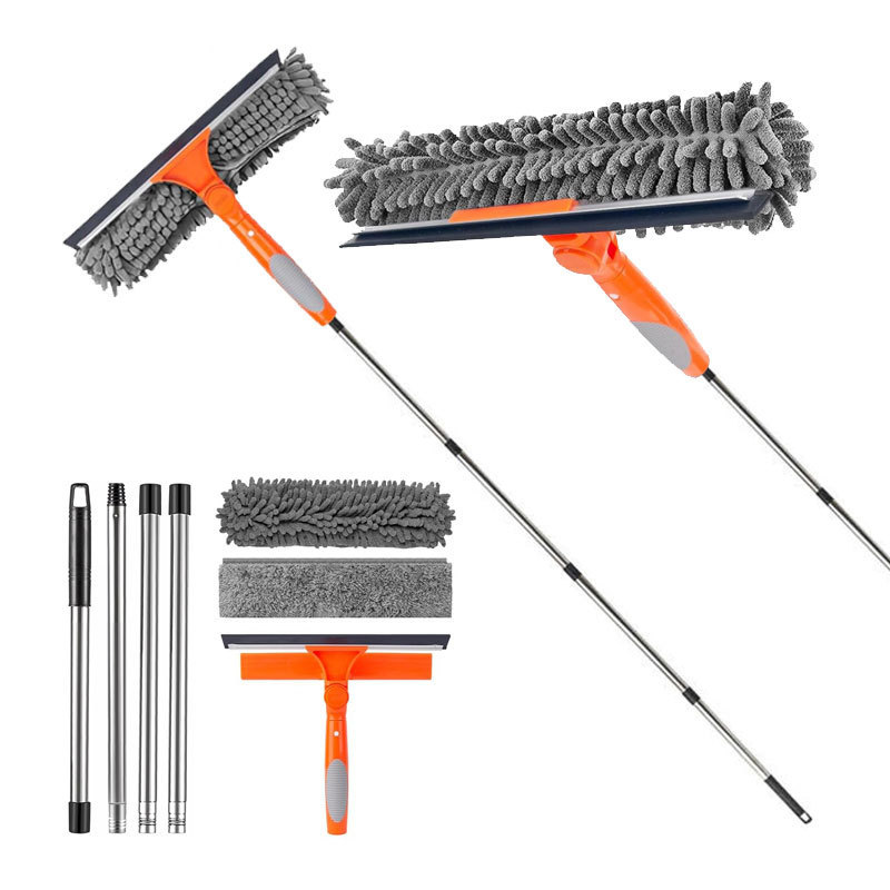 Fensterreinigungsgerät – 175 Cm Teleskop-reinigungsset Für Zuhause, Auto-windschutzscheibe, Duschtür, 2-in-1