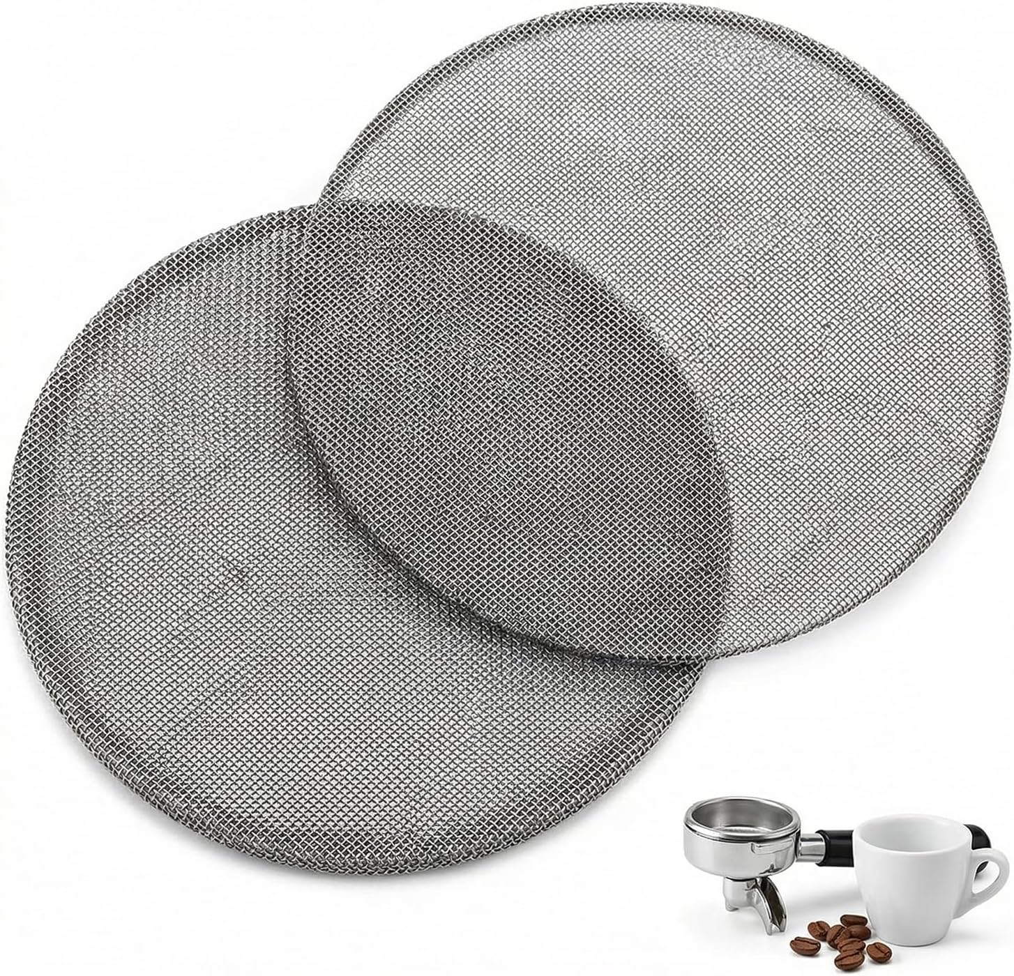 2er-pack Wafer-kaffeefilter, 51-mm-espressofilter Mit Hoher Dichte Für Gleichmäßige Extraktion, Wiederverwendbarer 316l-edelstahlfilter Für Siebträger Und Maschine.