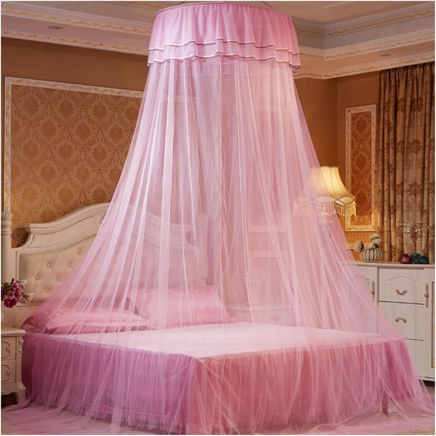 Moskitonetz, Kuppelförmiges Hängendes Moskitonetz, Doppelbett-moskitonetz, Hängendes Moskitonetz, Verwendet Als Schutz Vor Mücken Im Schlafzimmer Und Als Dekoration