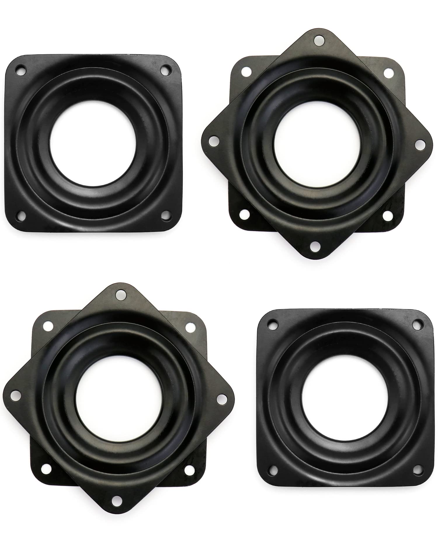 4 Stück Drehplatte Mit Quadratischem Lager, 3 Zoll/72 Mm, 360-grad-drehteller, Für Möbel, Tv-ständer, Küchenregale