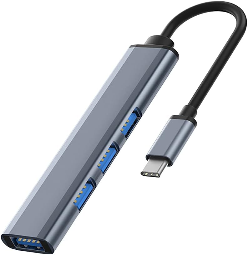 Usb C Hub -4 In 1 Usb Port Multiple Per Pc Docking Station Usb Hub C To Usb Adattatore Usb C Con 1 Usb 3.0 & 3 Usb 2.0 Tipo C Hub，per Laptop Mac, Chiavetta Usb, Altro Dispositivo Typ C
