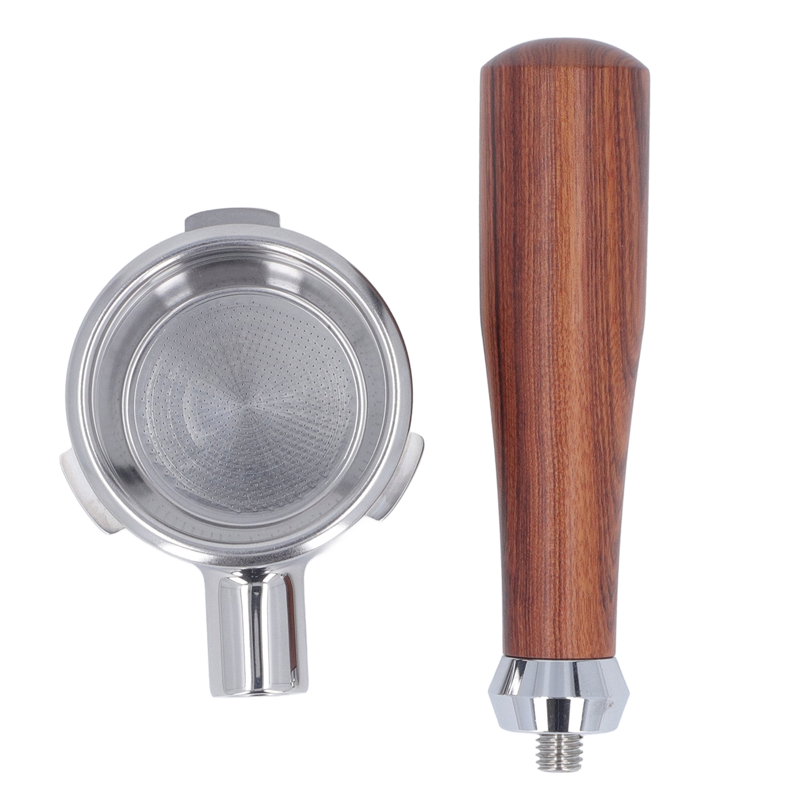 Siebträger Nude 58 Mm, Abnehmbarer Korb, Holzgriff, Drei Ohren Zur Kaffeeextraktion