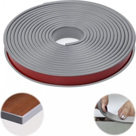 Tischkantenschutz 5 M 20 Mm, U-förmiger Flexibler Kantenschutzstreifen Für Schrankreparaturen, Möbelrestaurierung (grau)