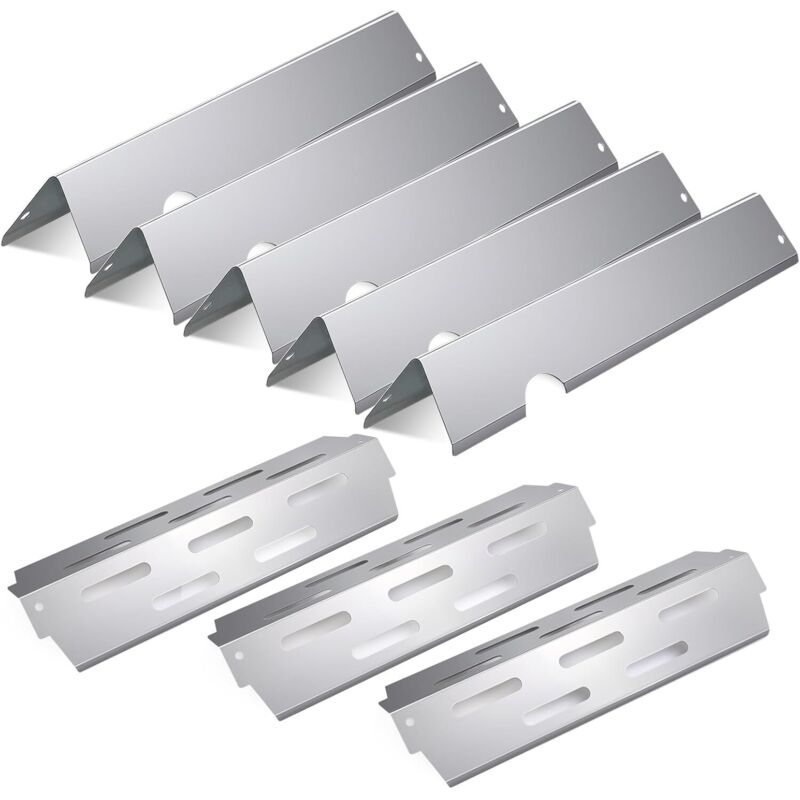 Gewürzstäbchen Und Hitzeschutzbleche Aus Edelstahl – 5+3er-pack Für Weber Genesis Ii 300 Lx Grills