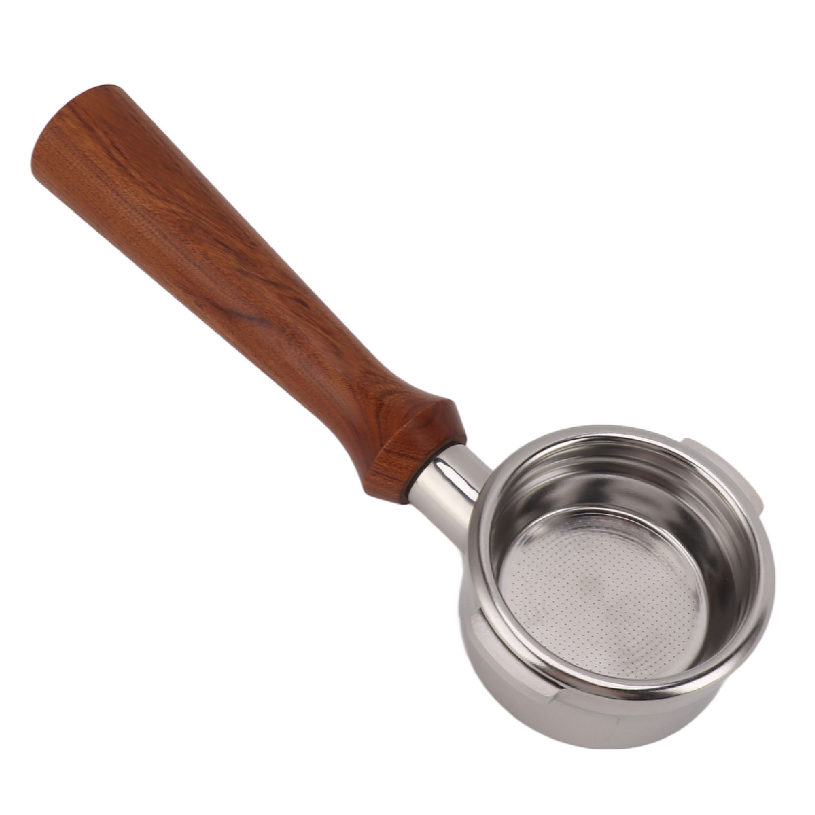 Siebträger 58 Mm, Bodenlos, 2-ohrig, Edelstahl, Abnehmbarer Holzgriff, Kaffeemaschinenzubehör Für Breville 9er Serie