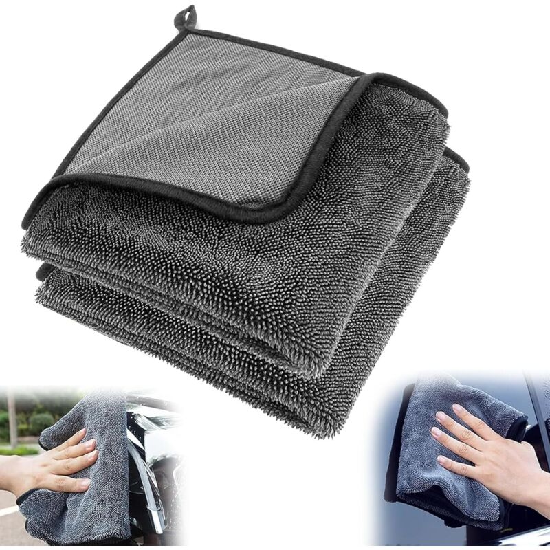 Oem – Mikrofaser-autohandtuch 90 X 60 Cm – 600 G/m² – Maschinenwaschbar – Streifen- Und Fusselfreie Reinigung