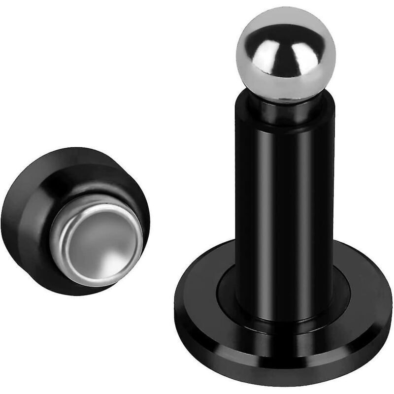 Verstellbarer Magnetischer Türstopper – Edelstahl 304 – Wand- Und Bodenmontage – Höhenverstellbar Von 3,15 Bis 12,6 Cm – Silber