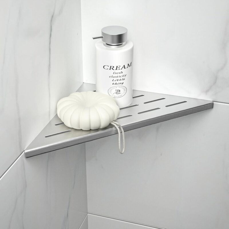 Eckregal. Duschablage Aus Edelstahl. Einbau-duschablage. Geeignet Als Shampoo-halter Im Badezimmer. Silber