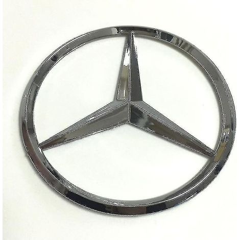 Set Mit 2 Mercedes-benz Hecklogos, 9 Cm – Silberne Abs-kunststoffaufkleber – 90-mm-logo Für Den Kofferraum – Elegante Personalisierung