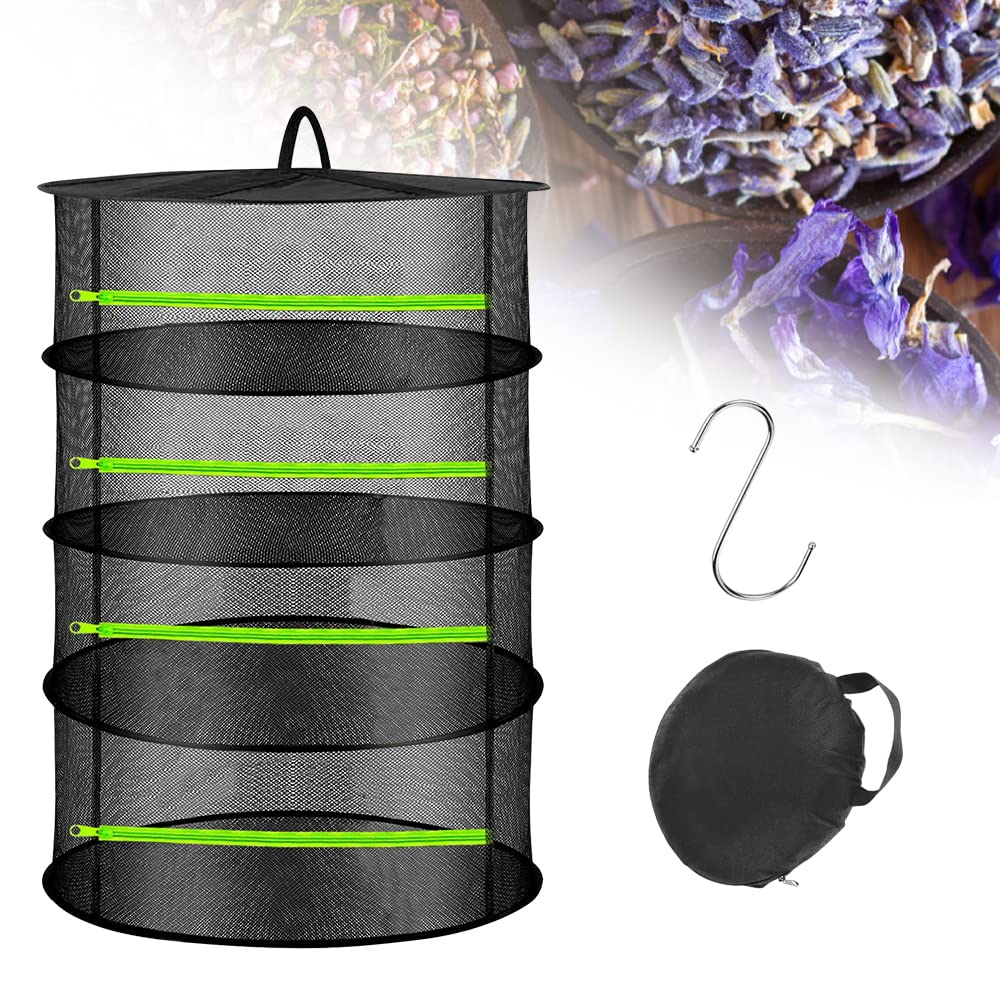 Trockennetz, 4 Schichten, Kräutertrocknungsnetz, Mehrschichtiger Hängekorb, Kräutertrocknernetz, Trockenbeutel Zum Trocknen Von Kräutern, Blumen, Knospen, Pflanzen