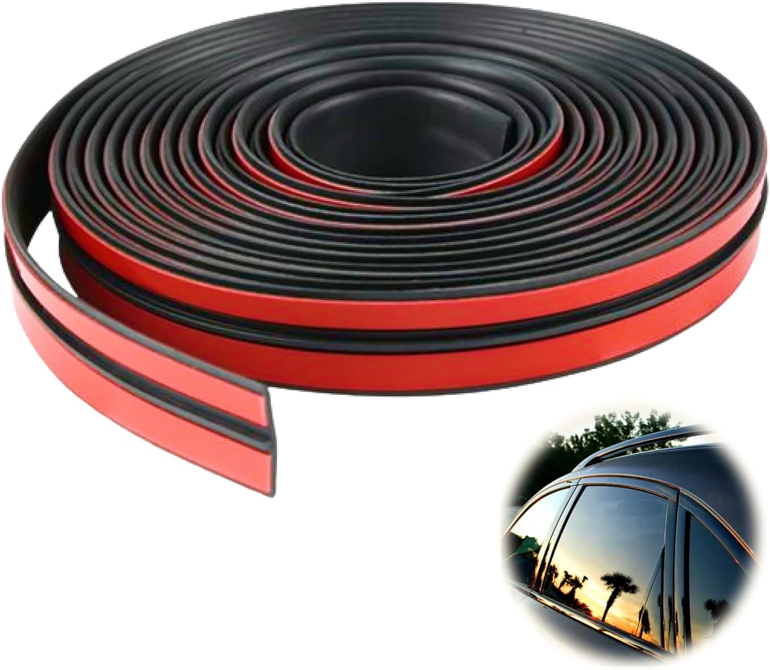 4m Universal-klebe-windschutzscheibendichtung, Schiebedachdichtung, Türdichtung, Gummi-klebedichtung, Auto-windschutzscheibenkleber (19 Mm 4m)