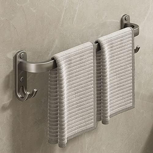 3-stufiger Selbstklebender Handtuchhalter Aus Aluminium Zur Wandmontage Mit Haken Für Badezimmer, Küche, Wc