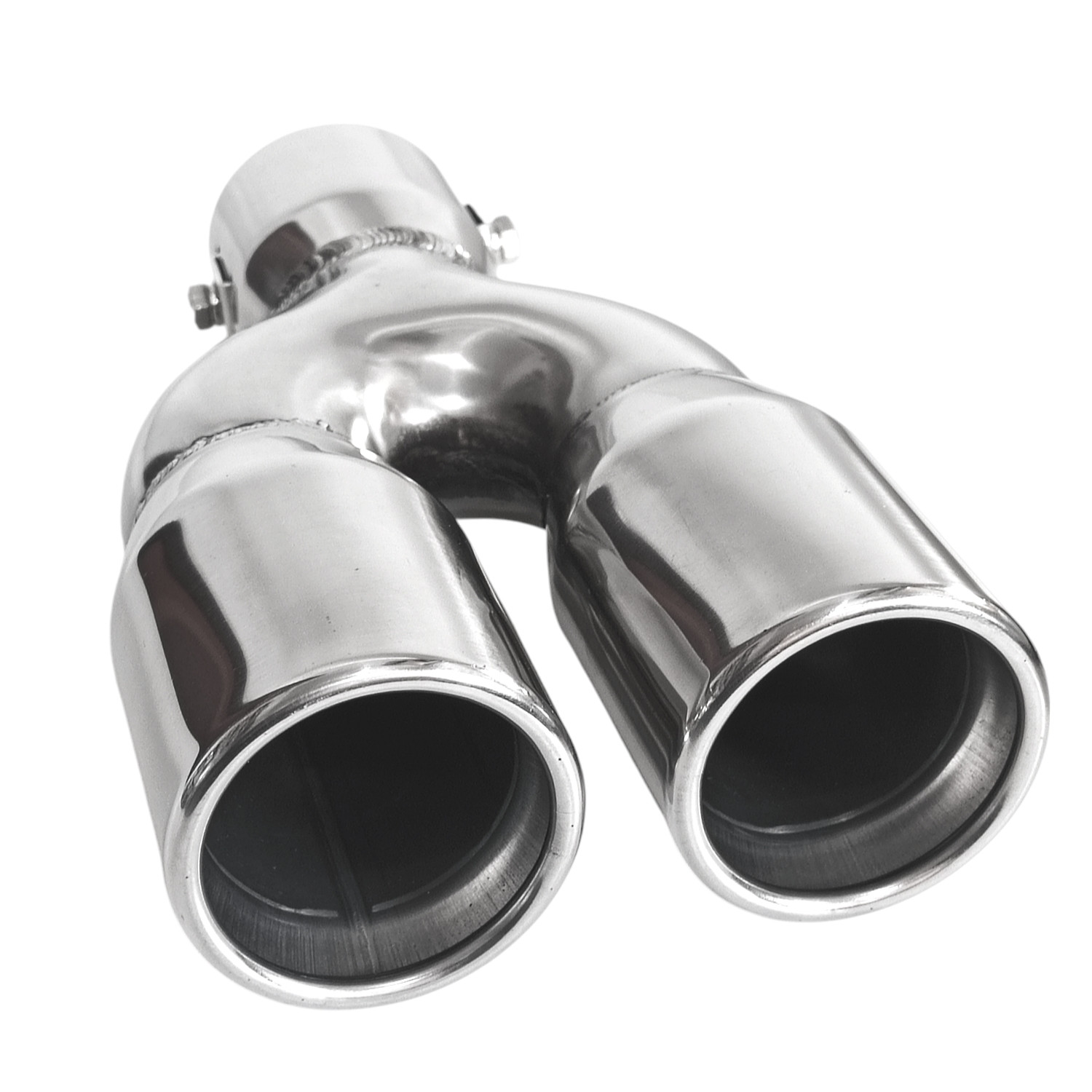 Doppelter Verchromter Schalldämpfer, Edelstahl Inox, 31–55 Mm