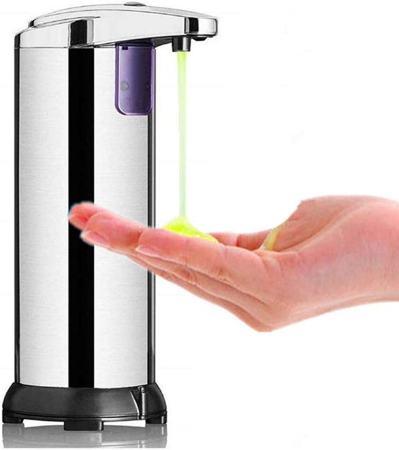 Automatischer Seifenspender Aus Edelstahl Mit Wasserdichter Basis, Infrarotsensor, Einstellbarem Schalter