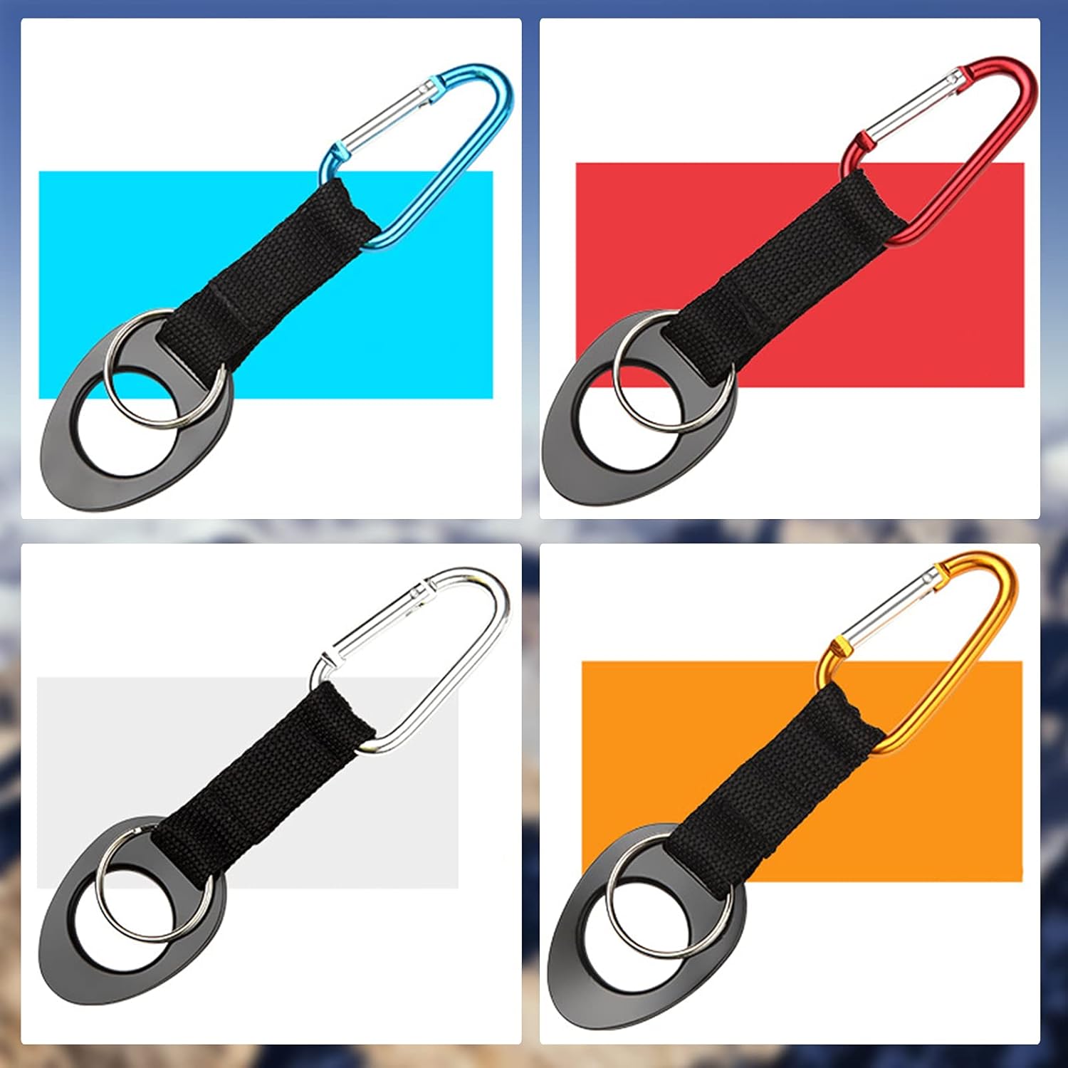 5er-pack Karabiner Mit Großer Öffnung – Aluminium-d-ring Für Camping, Laufen, Angeln, Joggen, Schifffahrt, Bergsteigen Und Tourismus