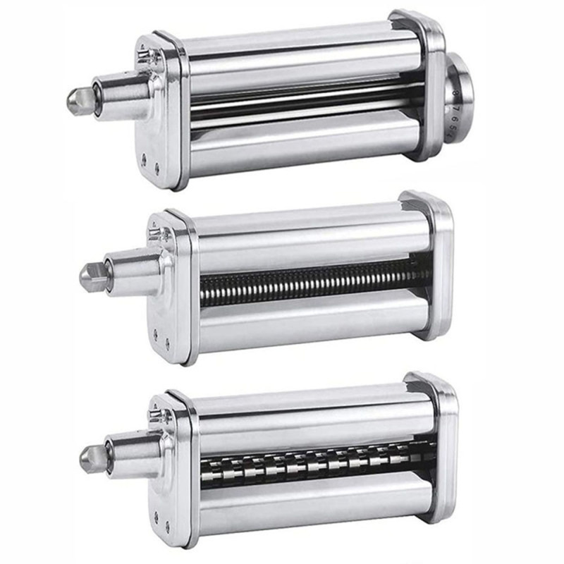3-in-1-nudelmaschinenaufsatz: Nudelwalze, -schneider, Nudelpresse, Kompatibel Mit Kitchenaid (nudelplatten, Spaghetti, Fettuccine)