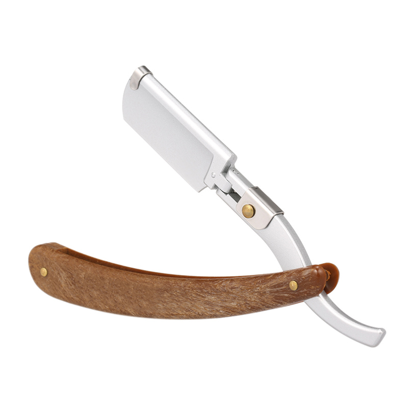Professionelles, Handgeführtes Rasiermesser Aus Edelstahl, Scharfes Barbier-rasiermesser, Klappbares Rasiermesser Für Bärte