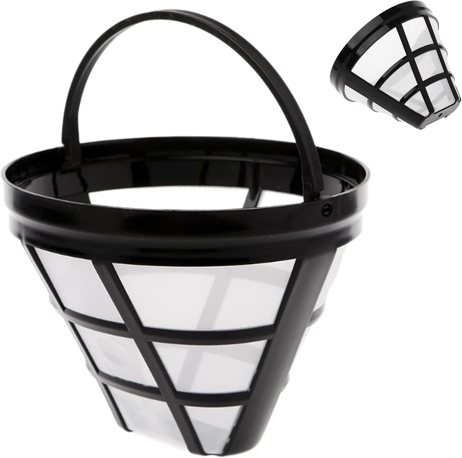 Dauerkaffeefilter Größe 4, Wiederverwendbar Für 8 Bis 12 Tassen Kaffee, Edelstahl Und Stoff, Waschbar, Spülmaschinenfest, Papierlos, Dauerfilter, Kaffeefilter Für