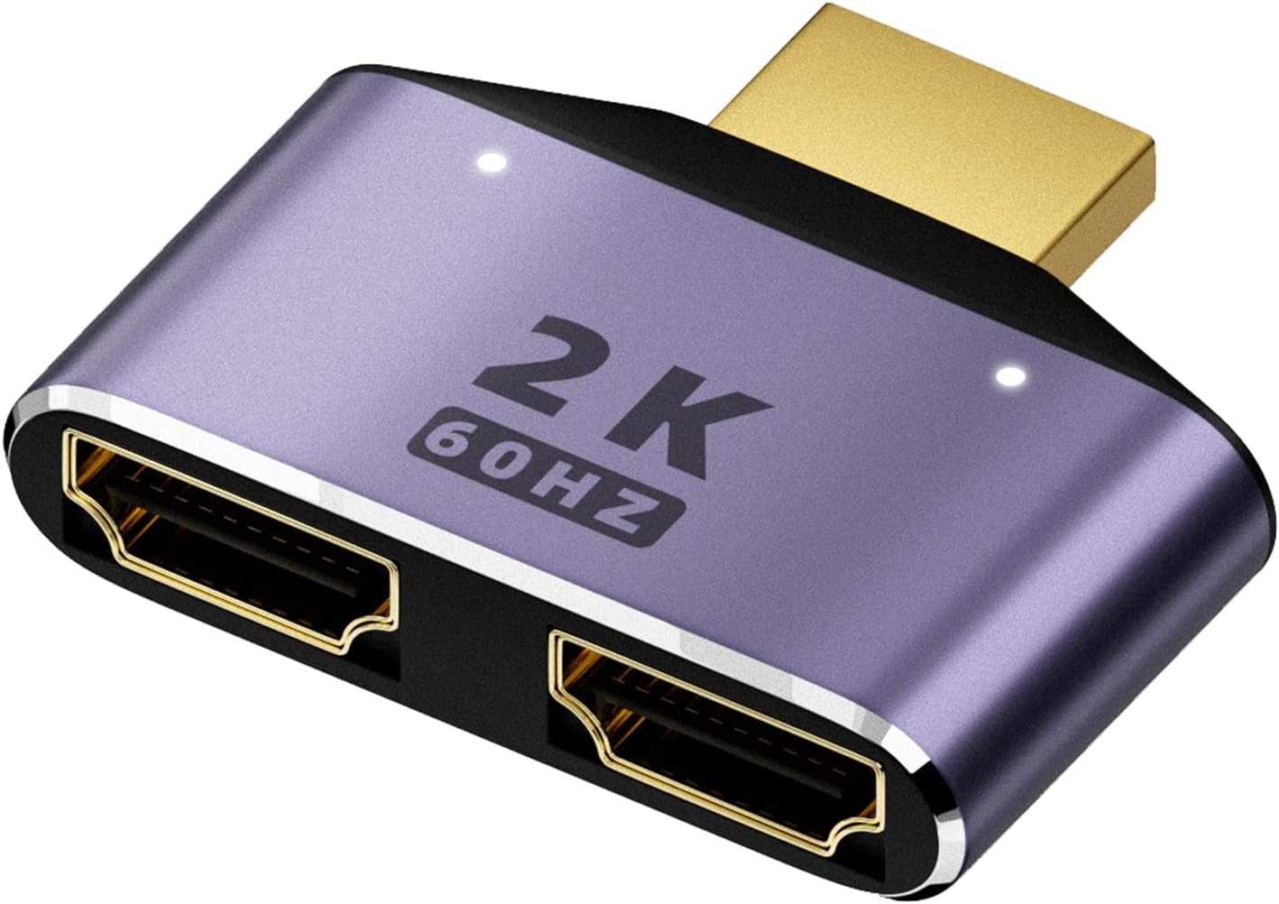 Hdmi-splitter-adapter Mit 1 Eingang Und 2 Ausgängen, 2k Bei 60 Hz, Hdmi 2-in-1-hd-display, Bidirektionaler Hdmi-umschalter, 1 Stecker Auf 2 Buchsen, Led-licht (kann Nicht Gleichzeitig Angezeigt Werden