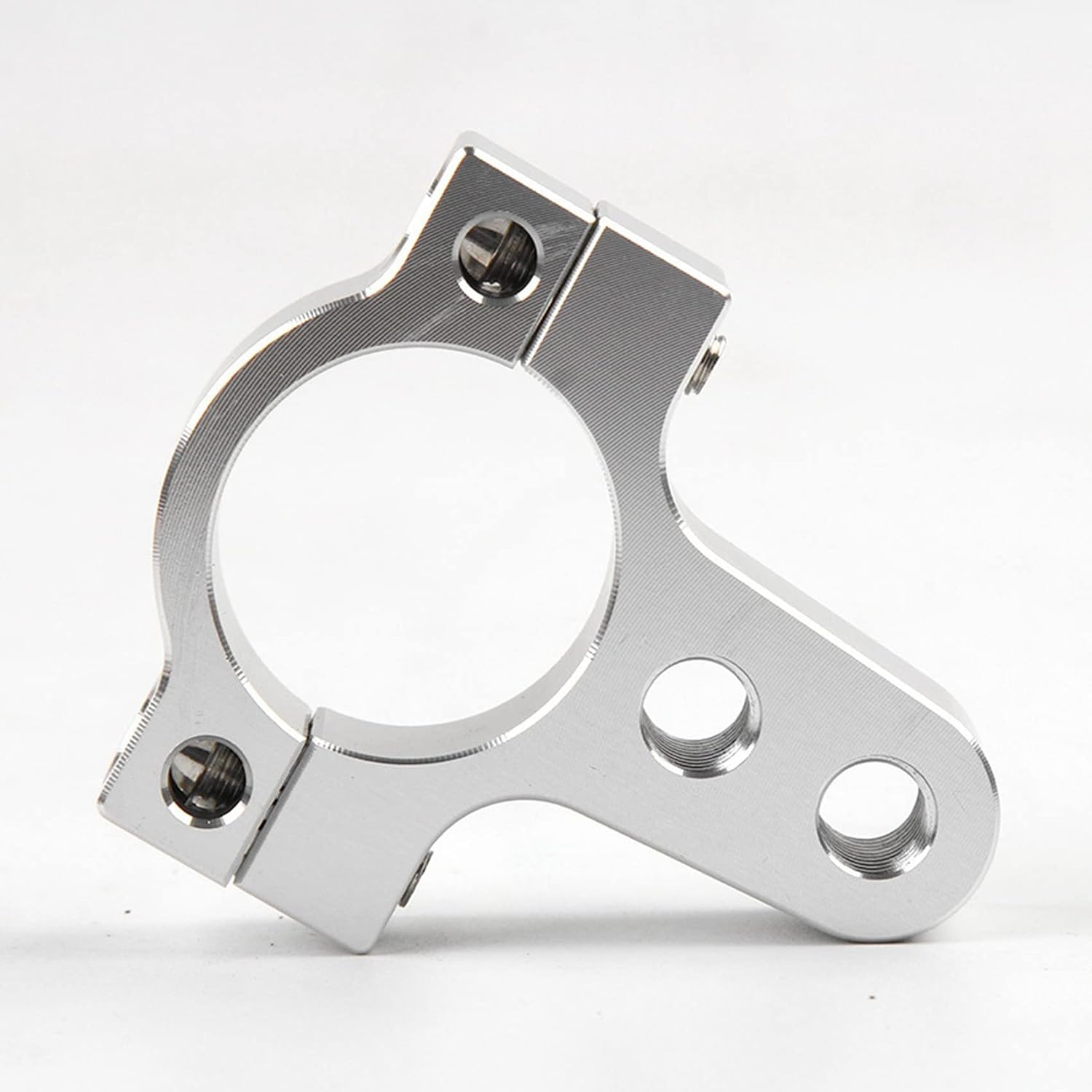 27 Mm Aluminium-lenkungsdämpfer-gabelrahmenhalterung, Montagehalterung Für Fahrradmodifikationen, Silber