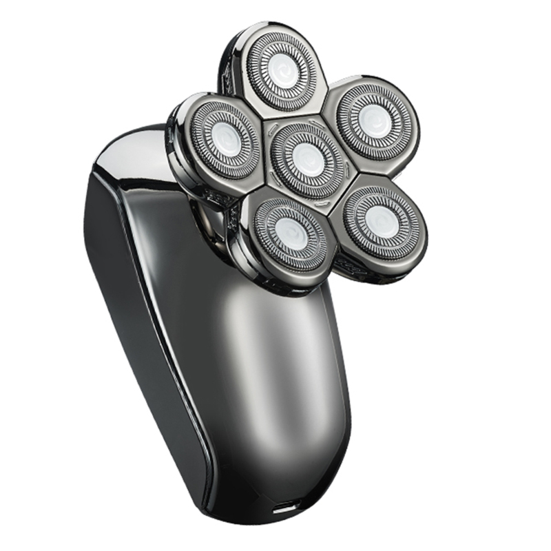 6-in-1 Multifunktionsrasierer Mit Lcd-bildschirm, Ipx7 Wasserdicht, Schwimmfähig, Hautfreundlich, Ideal Für Rasierte Köpfe Und Bärte.