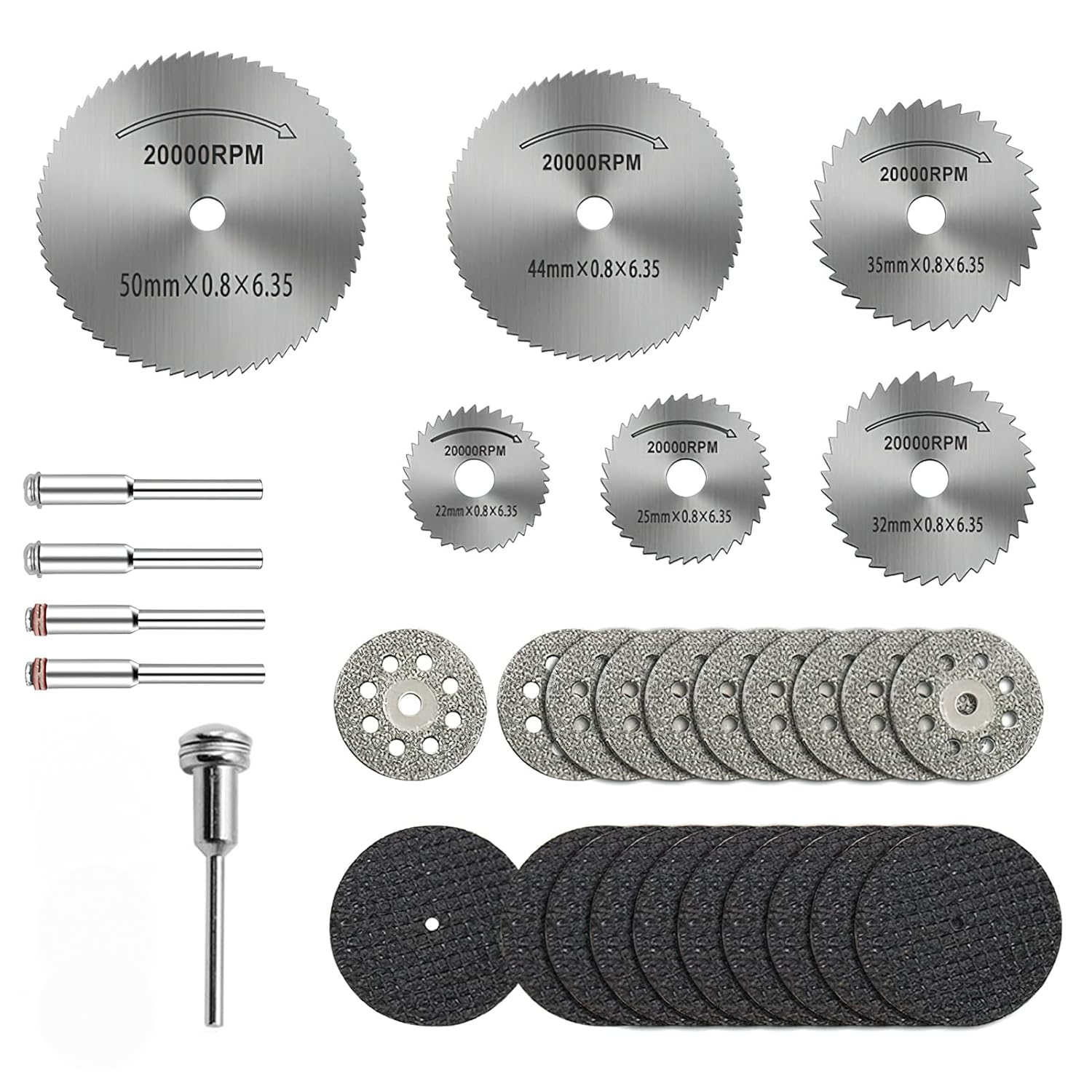 31-teiliges Schneidrad-set, Drehwerkzeug-set, Diamantschneiden, Verschiedenes Zubehör, Holz, Metall, Heimwerkerhandwerk