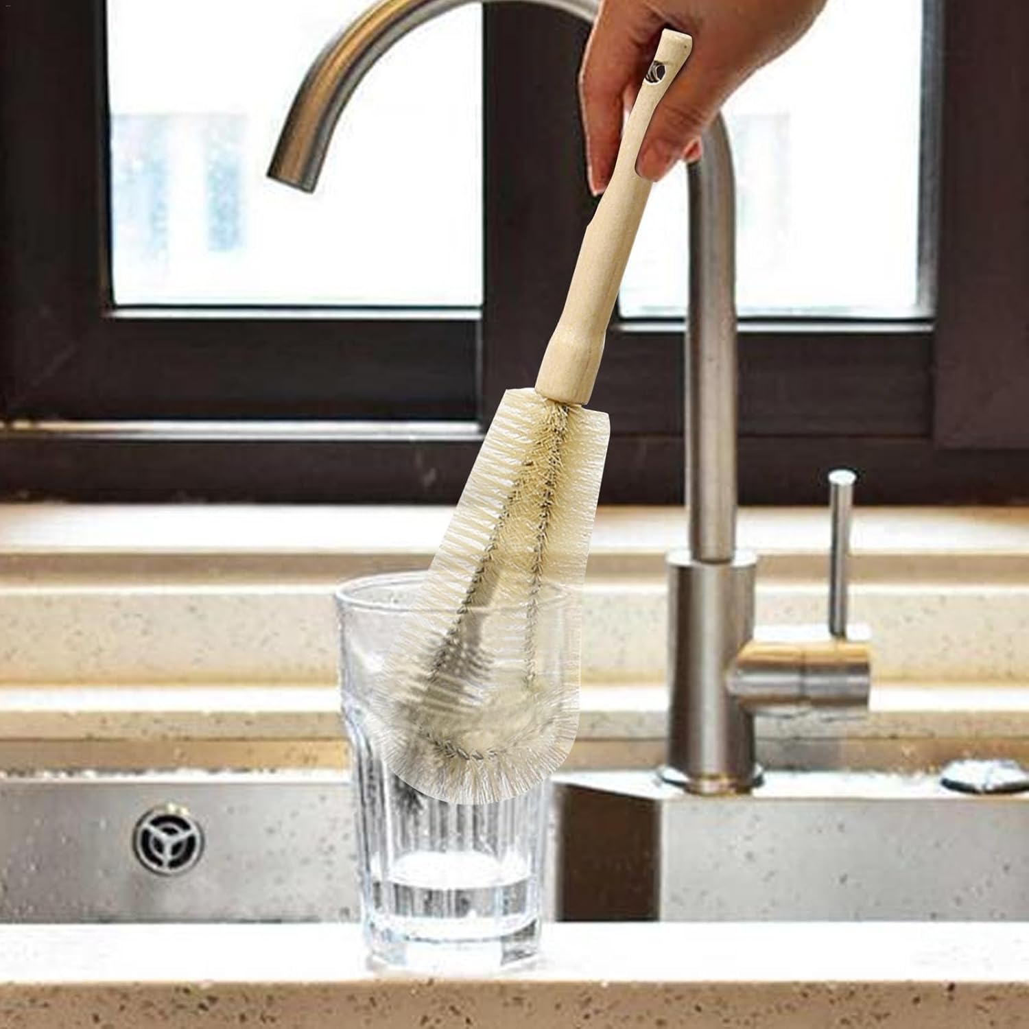 Flaschenbürste - Flaschenreinigungsbürsten 360°-reinigungsflaschenwaschbürste – Flaschenreiniger Für Tassen, Gläser, Becher, Weingläser, Becher