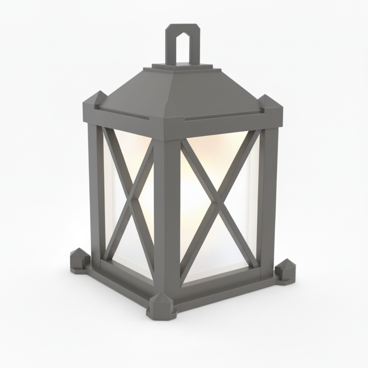 Graue Led-laterne, Dekorative Led-teelichtlaterne