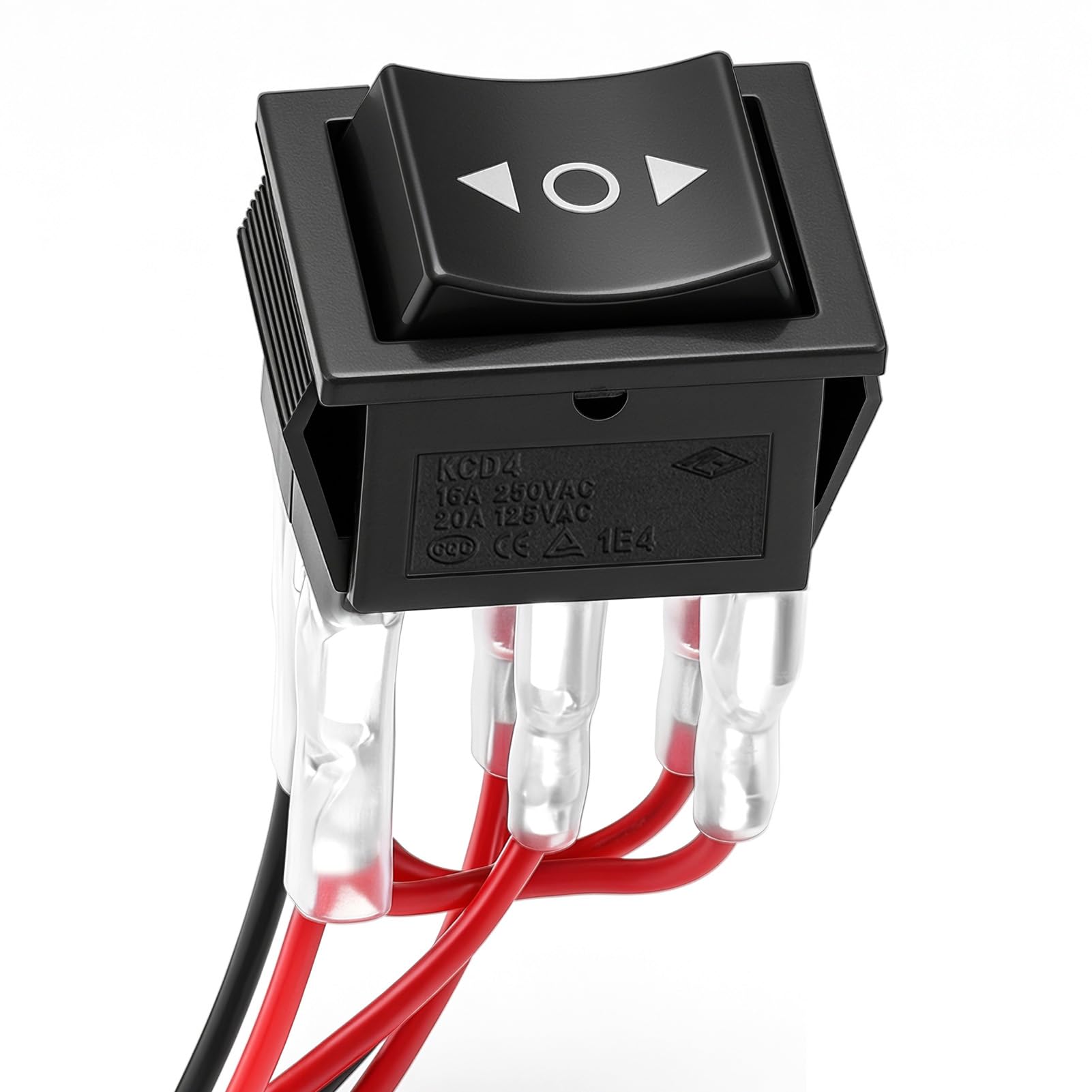 Polaritätsumkehrschalter, 12 V, 16 A, Doppelter Automatischer Rücklauf-wippschalter Mit Draht, 3 Positionen, Ein-aus-ein, Für Gleichstrommotor, Elektrischer Aktuator, 12 V, 6-poliges Pfeil-panel, Schw