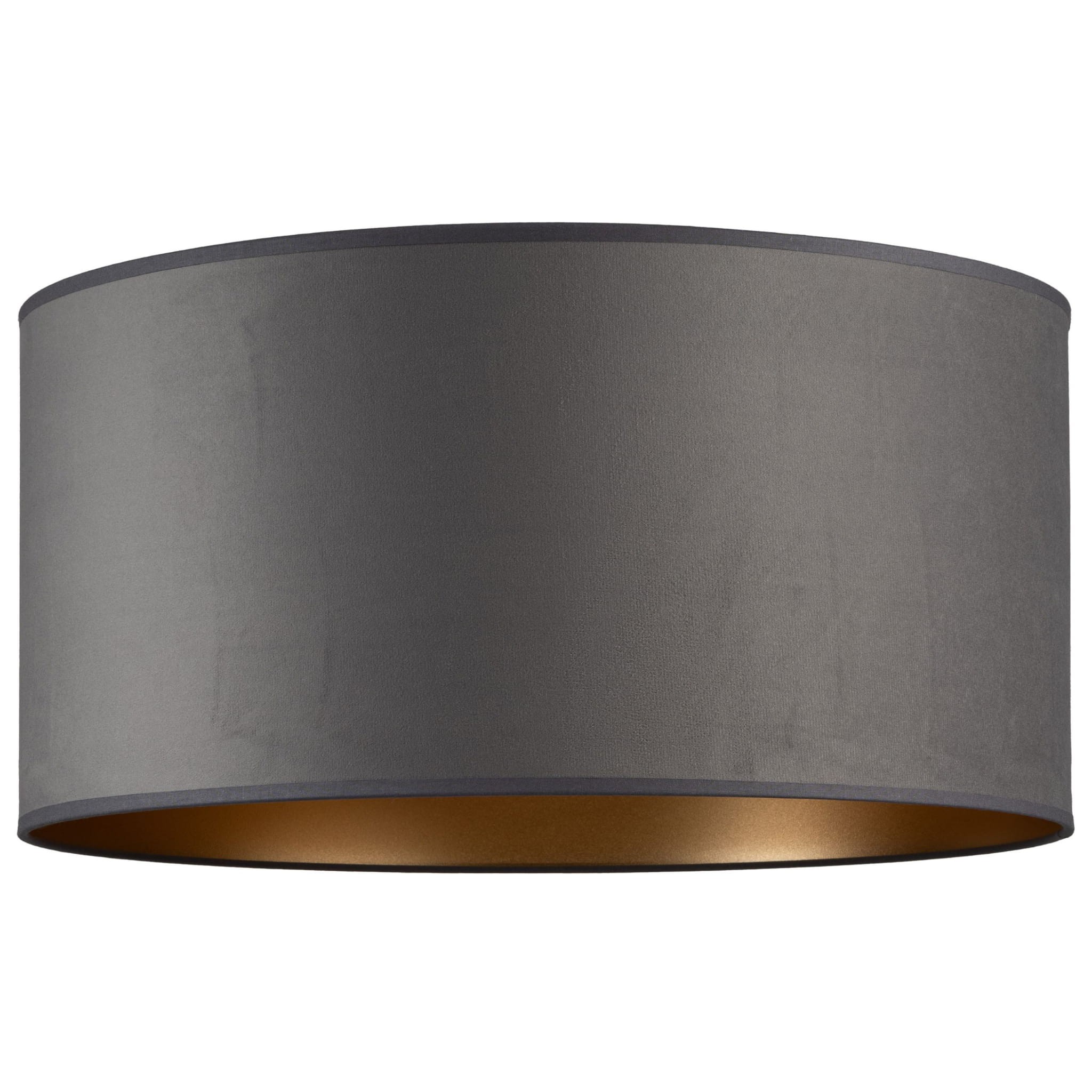 Tornado Lampenschirm Rund 50 Velours Grau-gold
