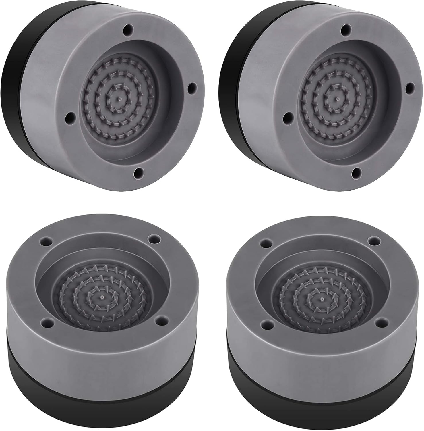 Vibrationsdiffusor (4er-set) Für Waschmaschinen Und Trockner. Loudshield-antivibrationsfutter Aus Grauem Fleece.