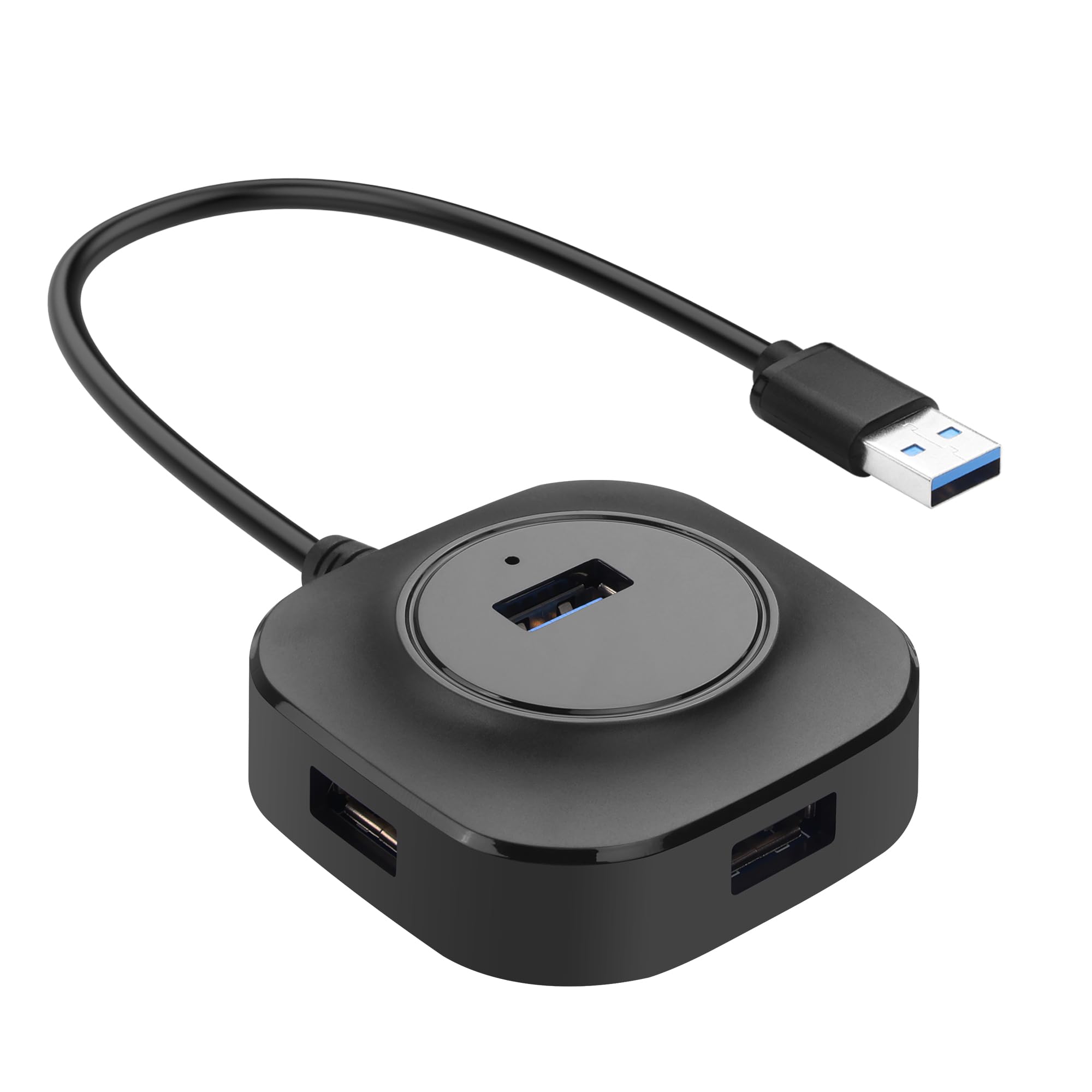 Multi-port-usb-erweiterungssplitter Mit Kabel – 4-port-usb-3.0-hub Für Maus, Tastatur, U-disk, Laptop, Pc (1 Fuß)