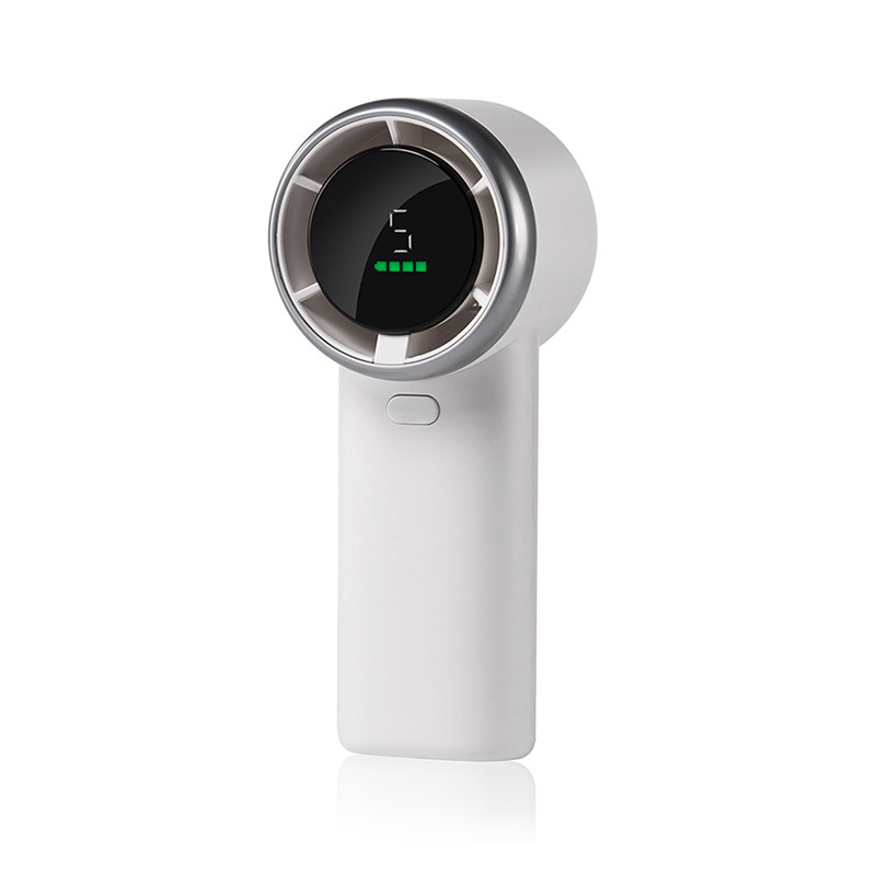 Leistungsstarker Tragbarer Turbo-lüfter: 13500 U/min, Sofortige Kühlung, 2 Stunden Schnelles Aufladen Über Usb, Tragbarer Mini-lüfter Mit 5 Geschwindigkeiten, Hd-display, Ideal Für Reisen, Sport Und S