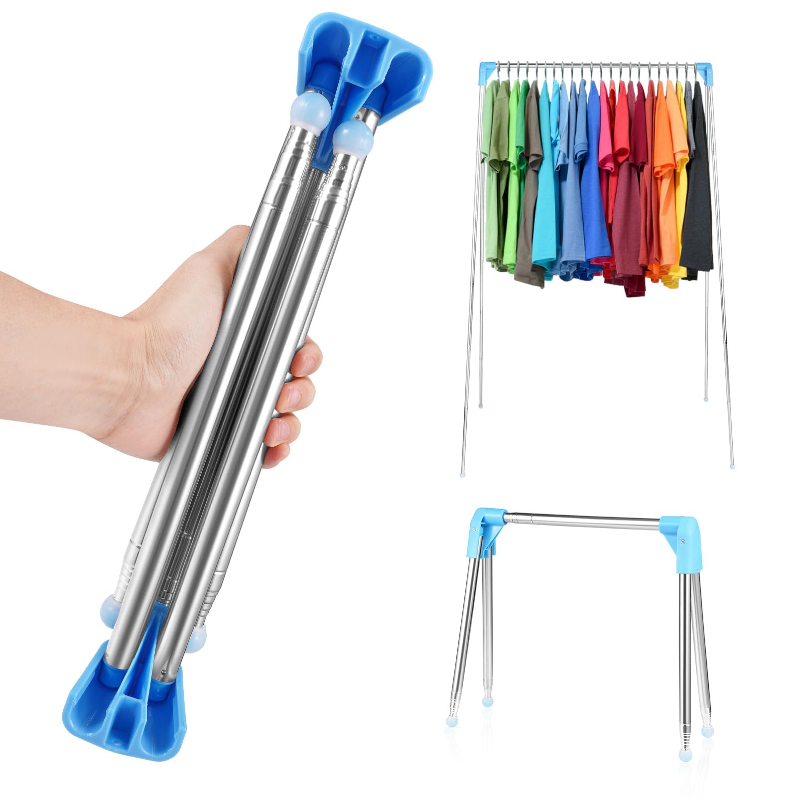 Tragbarer Zusammenklappbarer Wäscheständer, Wäscheständer Für Drinnen Und Draußen, Für Reisen, 33–71,1 Cm, Zusammenklappbare Kleiderstange Für Zuhause, Waschküche, Camping, Reisen Im Freien