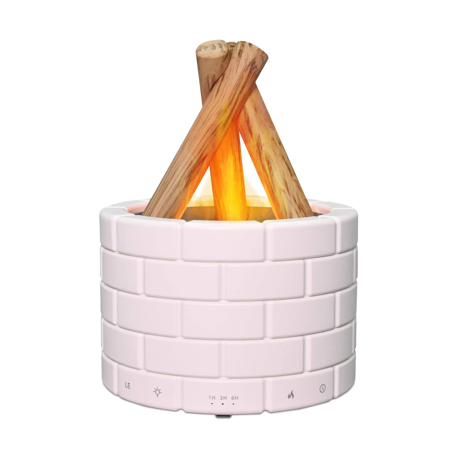 3-in-1-diffusor & Lampe & Luftbefeuchter, Diffusor Für Ätherische Öle Mit Flammeneffekt, Duftdiffusor Mit Wasserlosem Automatischen Abschaltschutz, Für Zuhause, Yoga, Büro