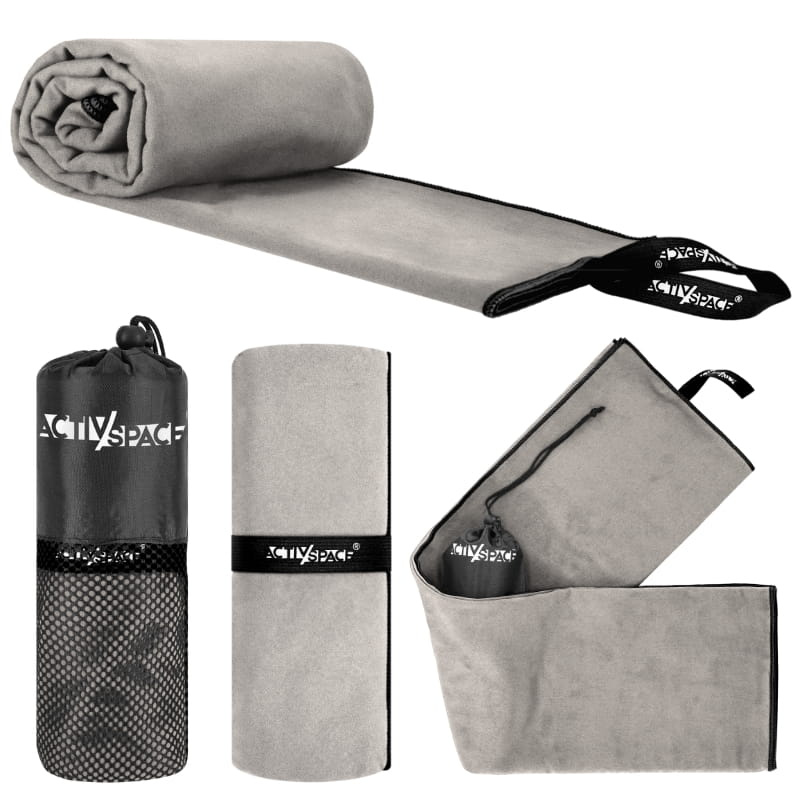 Schnelltrocknendes Mikrofaserhandtuch 180 X 90 Cm, Groß – Grau