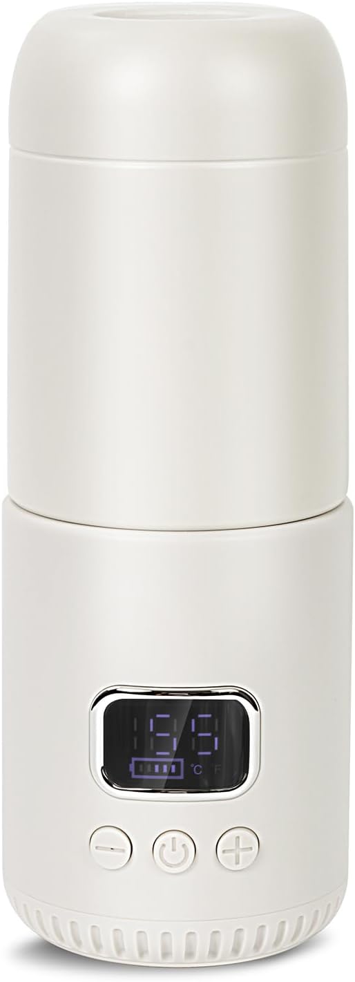 Tragbarer Kabelloser Nomad Babyflaschenwärmer, 400 Ml Flaschenwärmer, Einstellbare Temperatur 37 °c Bis 55 °c, Ideal Für Reisen