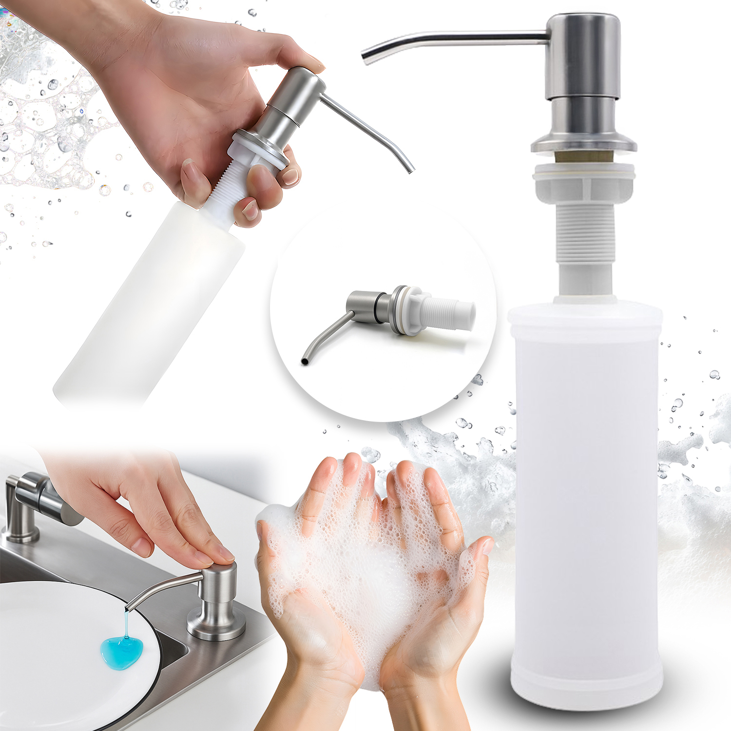 Heckermann Küchen-flüssigkeitsspender 500 Ml Silber