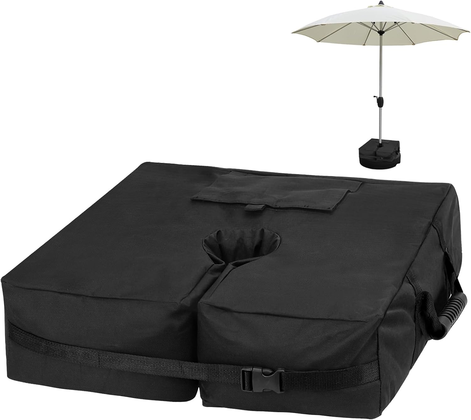 Abnehmbare Regenschirm-gewichtstasche, Bis Zu 85 Pfund, Regenschirm-gewichtstasche Für Überhängende Regenschirm-sandsäcke, Beschwerte Terrasse, Strand, Outdoor-freischwinger (quadratische Form)