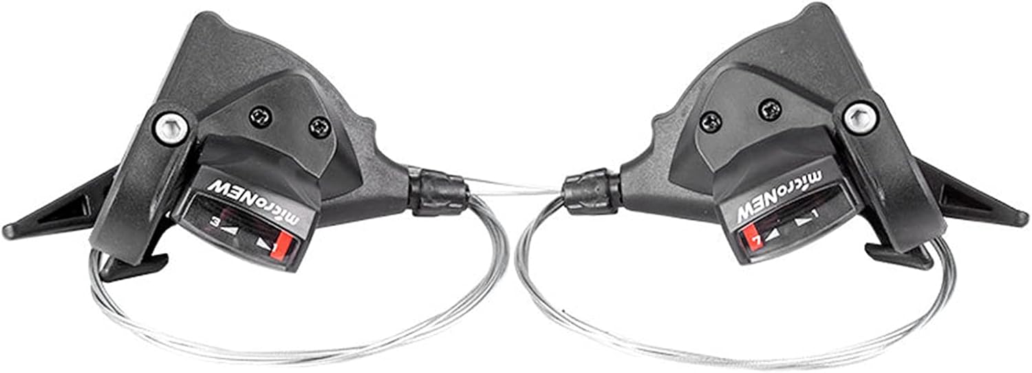 Fahrrad-finger-schalthebel, 3 X 7-gang-schaltung, Fahrrad-schalthebel Mit Bremskabel, 3-gang-fahrrad-finger-schalthebel-set Für Fahrräder, Rennräder, Mtb (3 X 7 Gänge)