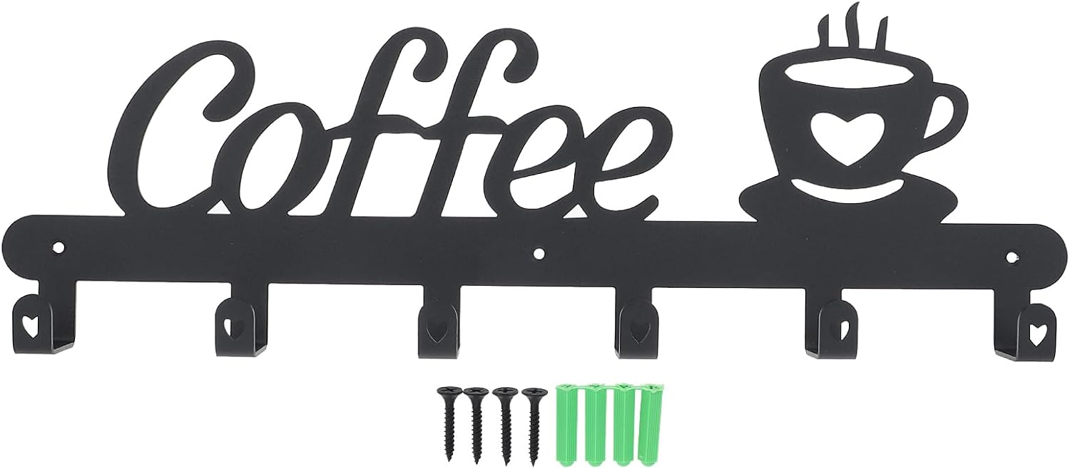 1 Set An Der Wand Montierte Kaffeetassenhalter Zum Aufhängen, Präsentationsständer Für Kaffeetassen, Aufbewahrungsregal, Wandhaken Für Tassen, Gewöhnliche Küchenversorgung, Plug-in-schrankaufhänger