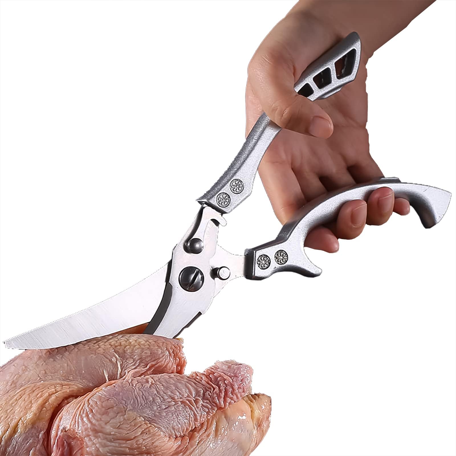Küchenschere Mit Metallgriffen Für Huhn, Geflügel, Fisch, Fleisch, Gemüse, Scharfe Knochenschere Aus Edelstahl, Küchenschere, Geflügelschere