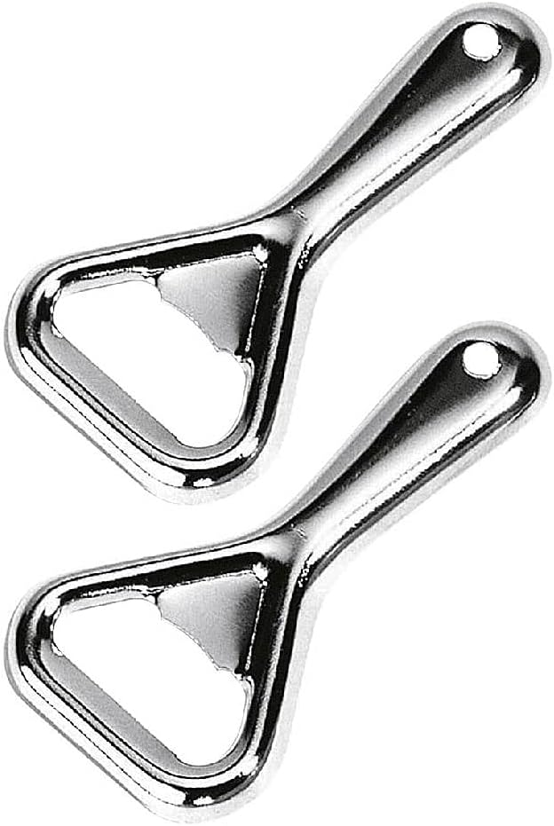 Flaschenöffner Aus Metall, 2er-set, Silberner Stahl, 8 X 4 Cm