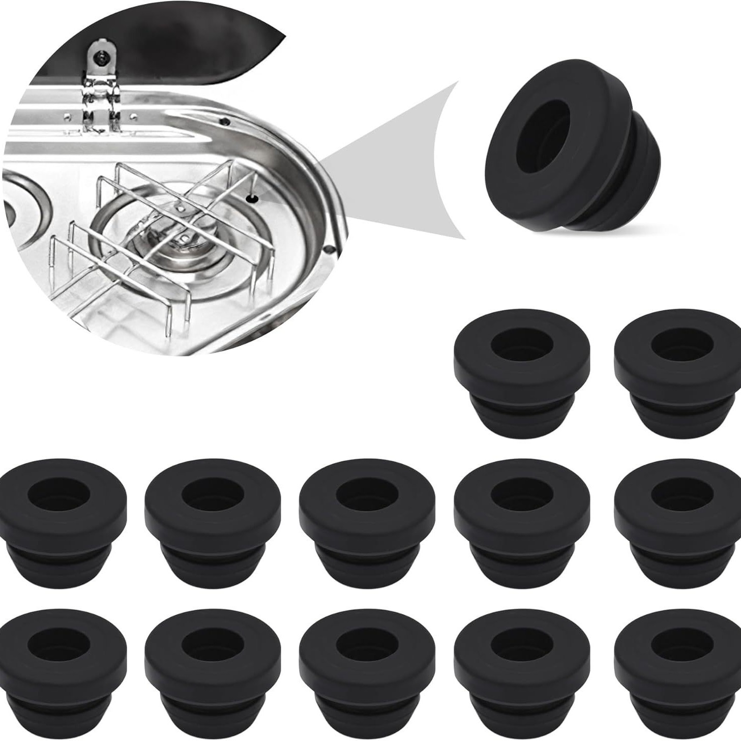 Set Mit 12 Gummispitzen, Rostschutz, Anwendbar Für Dometic-, Smev- Und Thetford-wohnmobilöfen Mit 5-mm-stangen