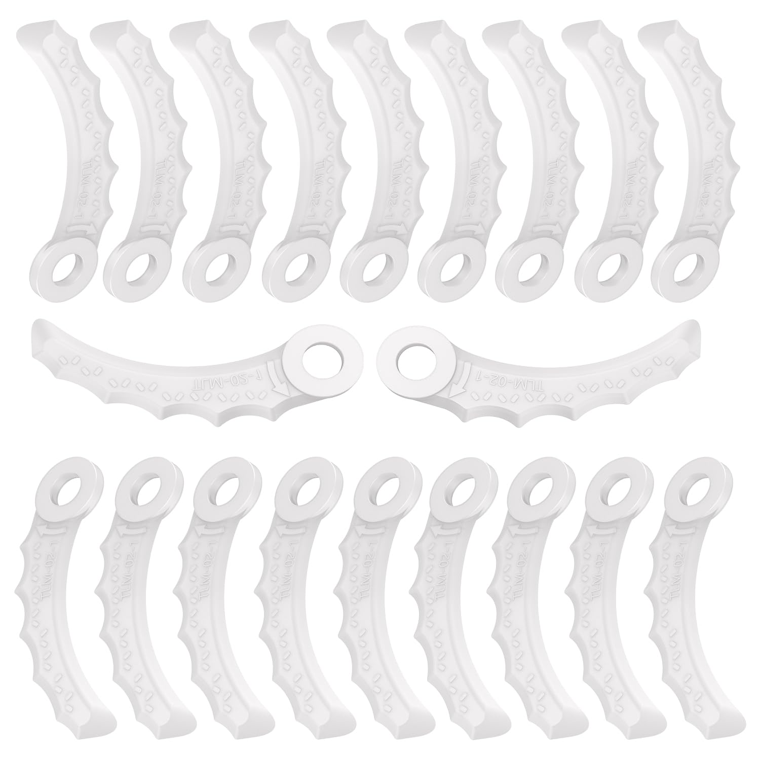 Packung Mit 24 Ersatzklingen Für Den Freischneider Makita 198426-9 – Kunststoffklingen Für Den Trimmer Makita 198426-9.