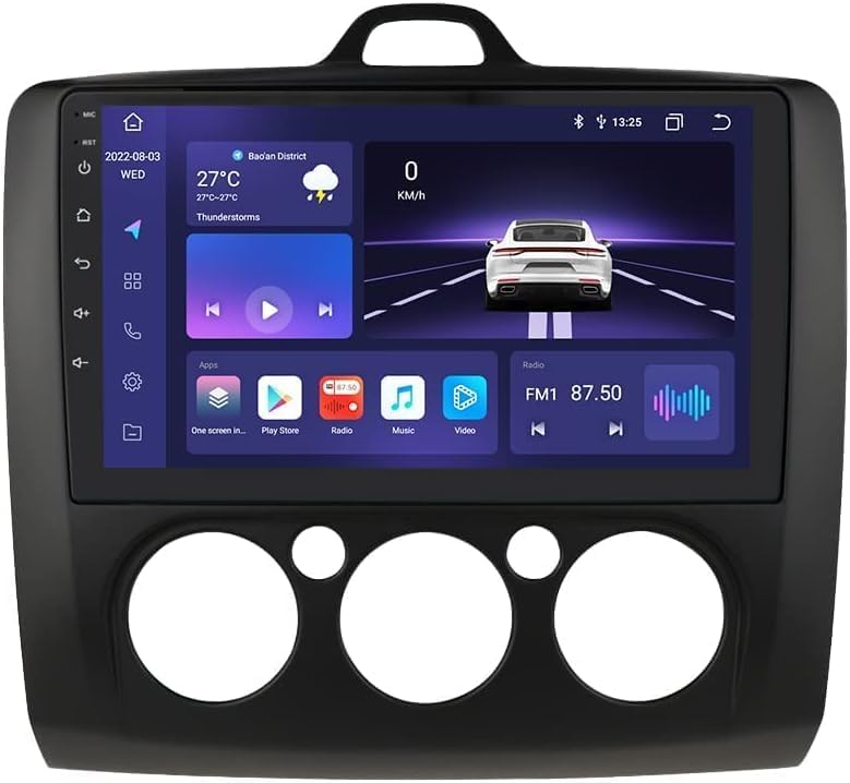 Android-autoradio, Bluetooth-freisprecheinrichtung, Kompatibel Mit Ford Focus Exi Mt 2 3 Mk2 / Mk3 2004–2011, Hd-touchscreen, Unterstützt Apple Mat/android-autoradio