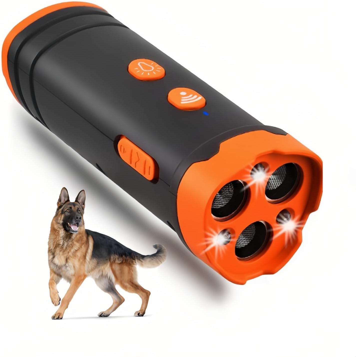 Für Ultraschall-hundevertreiber Mit Dreiköpfiger Led-taschenlampe – Bellkontrollgerät Mit Großer Reichweite – Einfach Zu Transportieren – Drinnen Und Draußen – Für Kleine, Mittelgroße Hunde