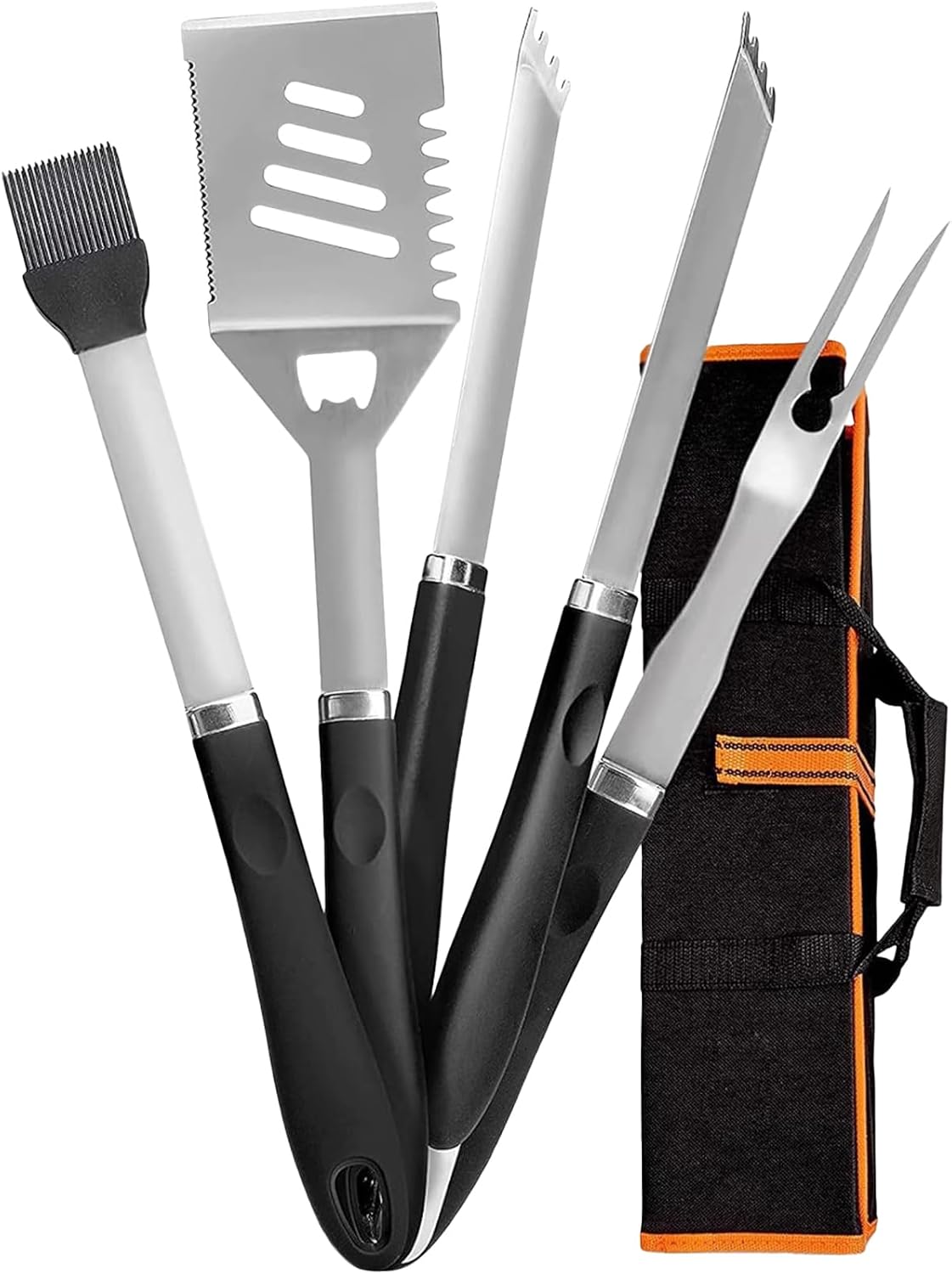 Grillbesteck,antihaftbesteck Aus Edelstahl Leichte Outdoor-kochutensilien Mit Hitzebeständigen Griffen Und Ergonomischem Design Für Picknicks Im Freien